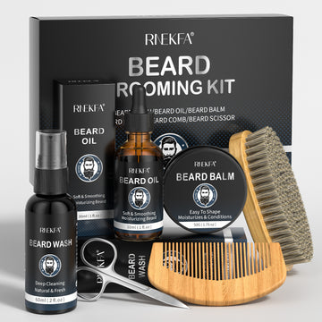 Men's Beard Grooming Kit For Men, Beard Oil, Beard Balm,