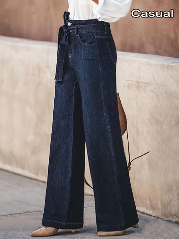 Women'S Stretch High-Waisted Wide-Leg Jeans - ./MH