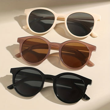 3pairs Oval Fashion Sunglasses For Women Men.