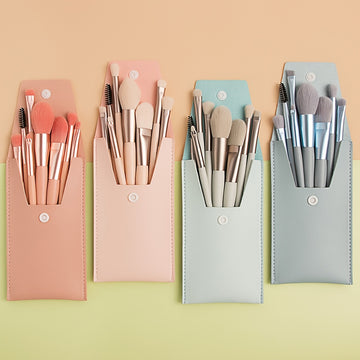 Makeup Brushes/Bags, 8pcs Portable Soft Makeup Brushes Set for Eyeshadow Foundation Powder Concealer Lip Blush Makeup (Multicolor with Bag) - Gift Set Mother'S Day Gift