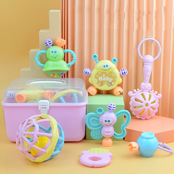 Adorable Neonatal Bell Suit Baby Gift Box - Combined Toy Set for Teeth!