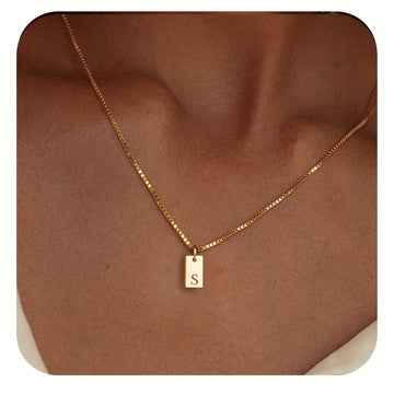 English Initial Letters Necklace 14K Gold Plated Necklace