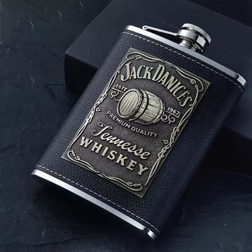 1pc 8oz Flask, Stainless Steel Square Flask, The Best for Man's Butt Flask, Novel Love Expression Gift for Family, Friends, Christmas Gift, Beverage