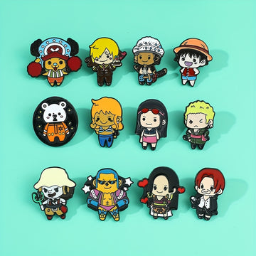 1pc Creative Cartoon Figure DIY Metal Pin Badge for Clothes, Backpack, Hat - Perfect Holiday Party Gift for Teens