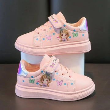 Kid sneakers Shoes Leather Upper Girl Shoe Kid Small White Shoes