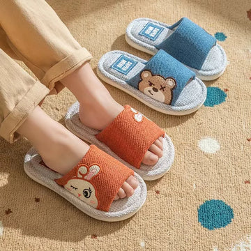 Kids Shoes Slippers Breathable Cotton Linen Boys Girls .