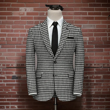 Plaid Blazer for Men 1 PCS Suit Jacket .