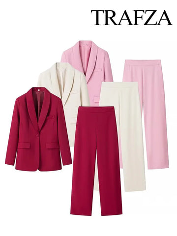 HH Autumn Women Fashion One Button Long Sleeves Pocket Decoration.