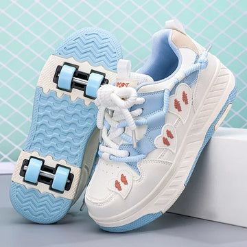 Sneakers Sports Kids Roller Skate Shoes Fashion Girls Boys.