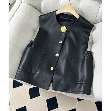 Spring Autumn New High-End Temperament Light Luxury Leather.