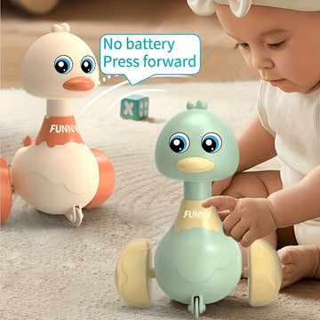 Children's Press Toy Car, Cute Swing Duck, No Battery Required Before Press Christmas New Year Birthday Gifts For Boys Girls Halloween Gift