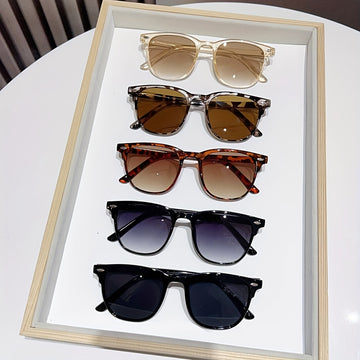 5 Pcs Unisex Polarized Round Glasses For Women,