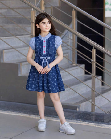 GIRLS HALF SLEEVE DRESS