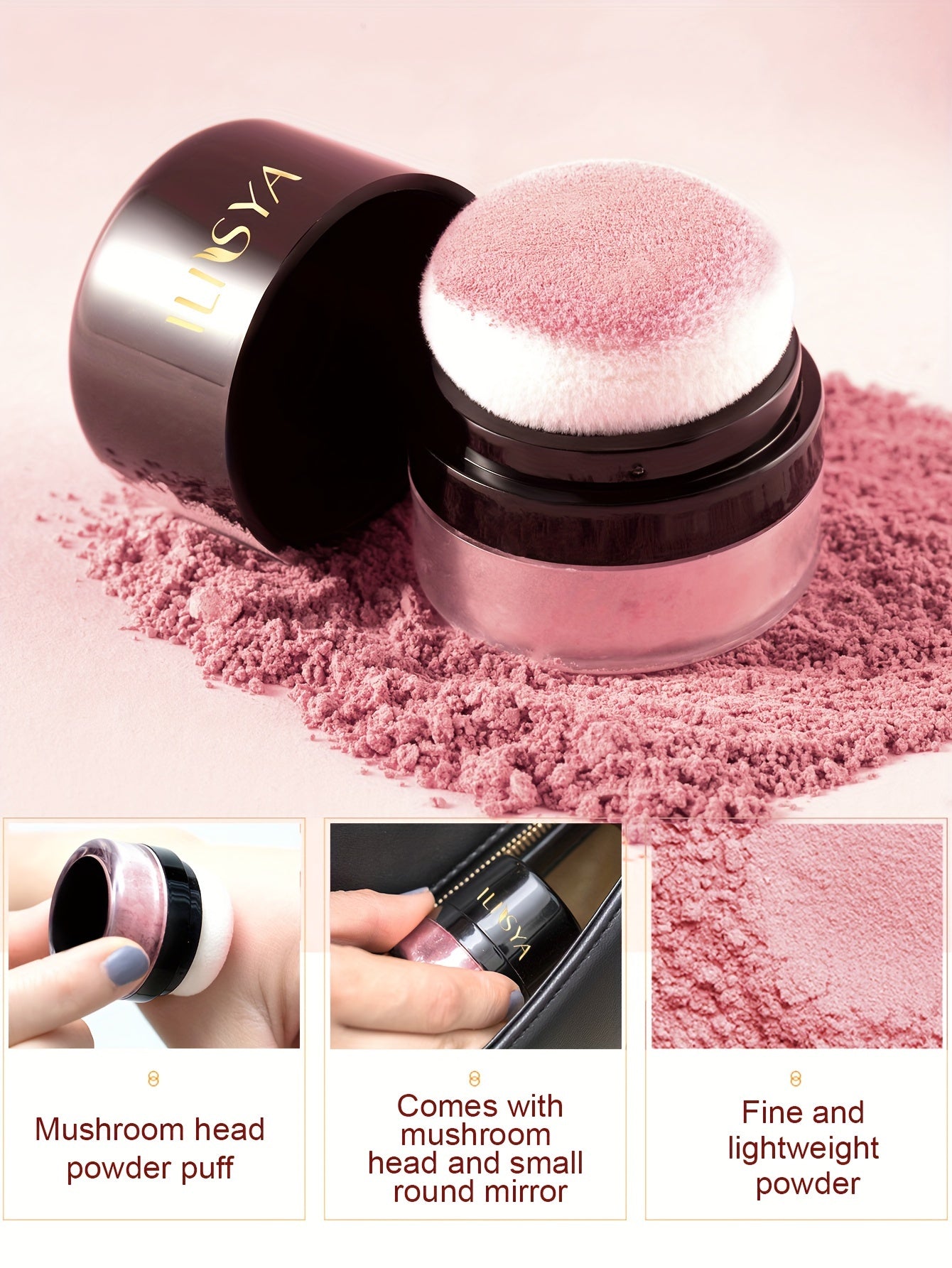 ILISYA Soft Face Blusher Powder Cheek Rouge Nourishing Nude Makeup .