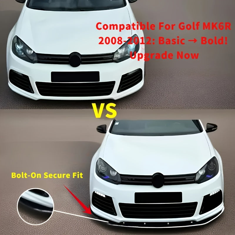 Carbon Fiber Texture Front Lip Spoiler for VOLKSWAGEN Golf MK6R 2008-2012