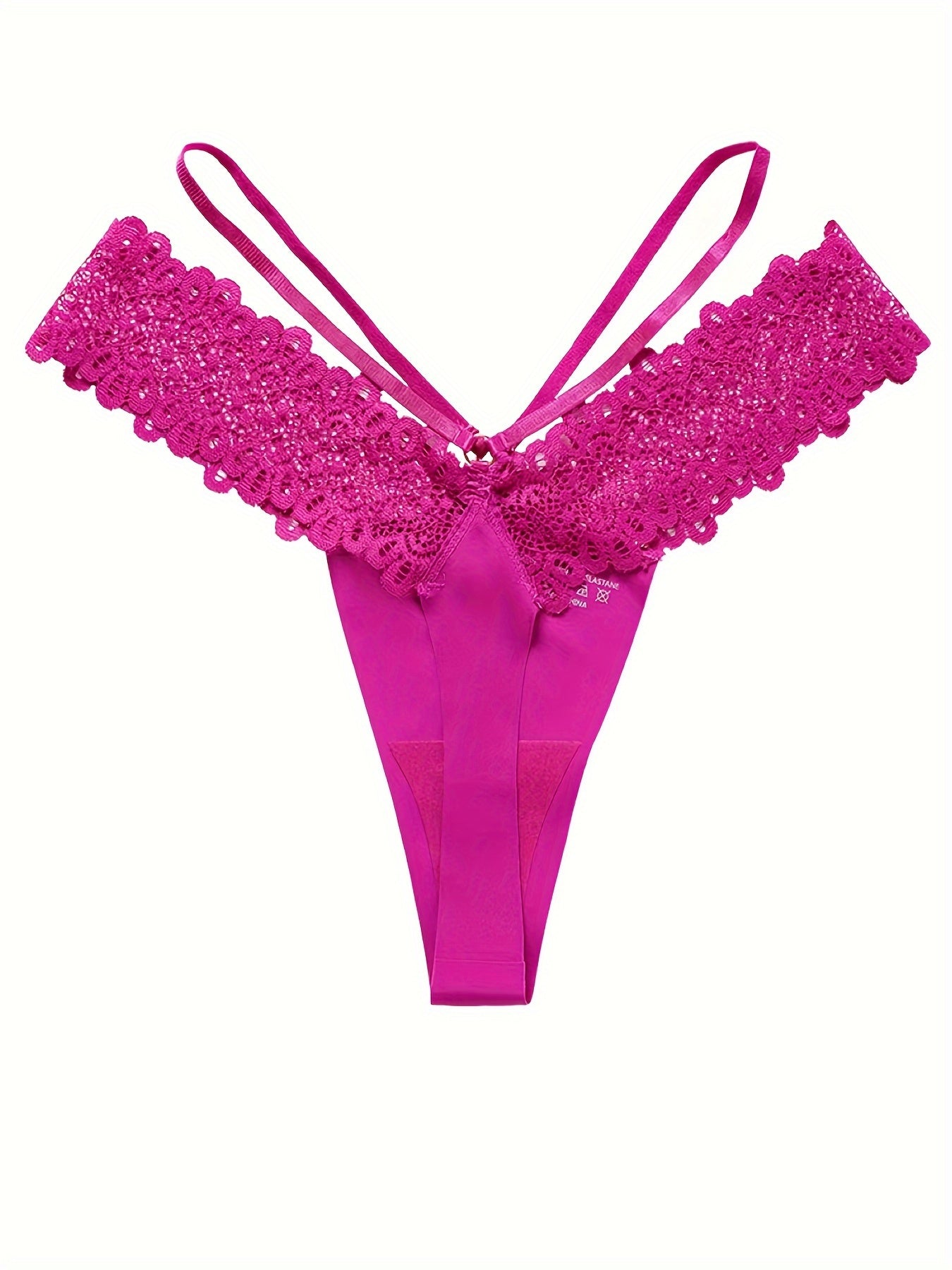 Sexy Lace Stitching Thong, Low Waist Seamless Quick-drying Thong Panties, /MH
