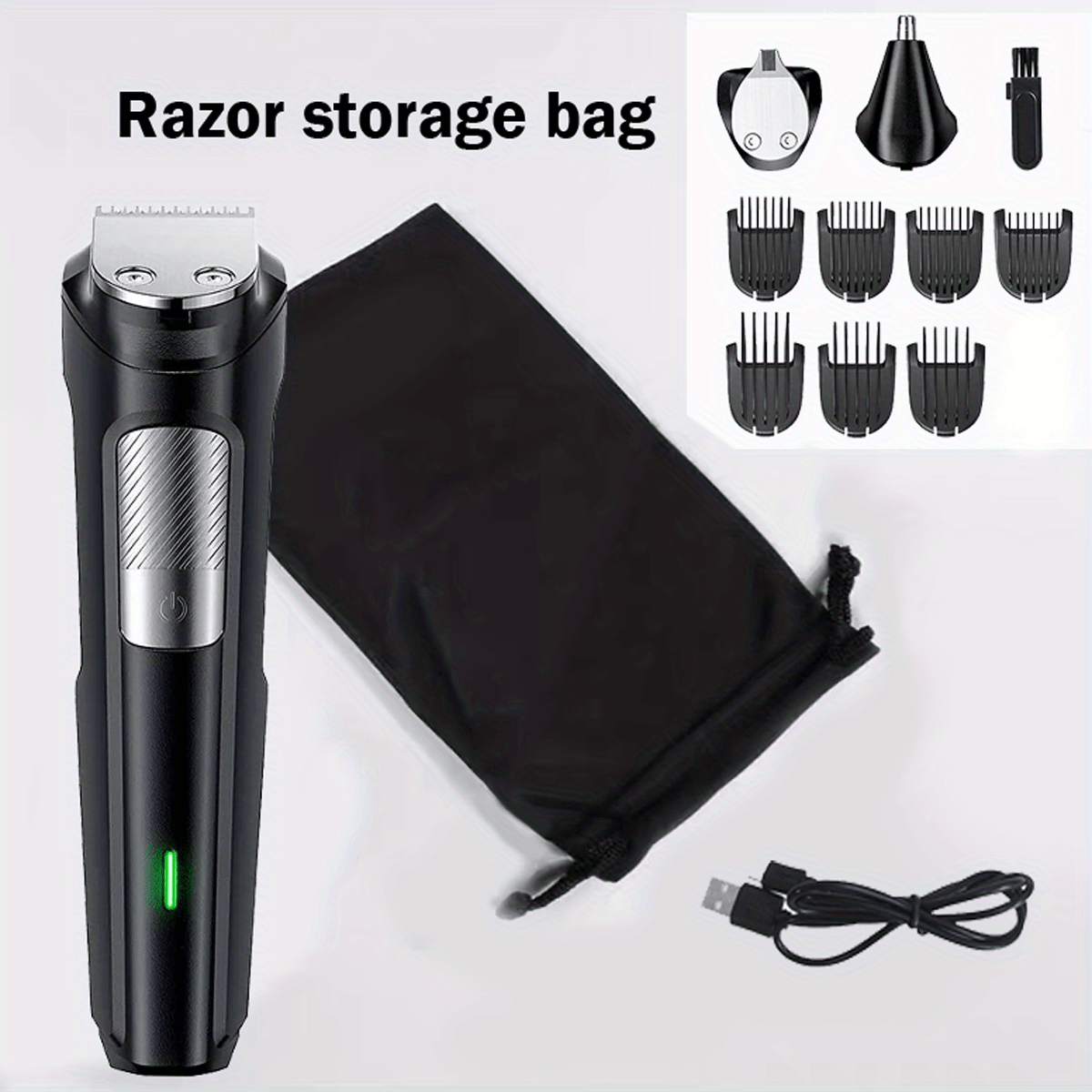 Beard Trimmer Hair Clipper For Men, Multigroomer All-in-One Trimmer, 10 Piece Mens Grooming Kit, For Beard, Face, Nose, And Ear Hair Trimmer And Hair Clipper, NO Blade Oil Needed Father's Day Gift