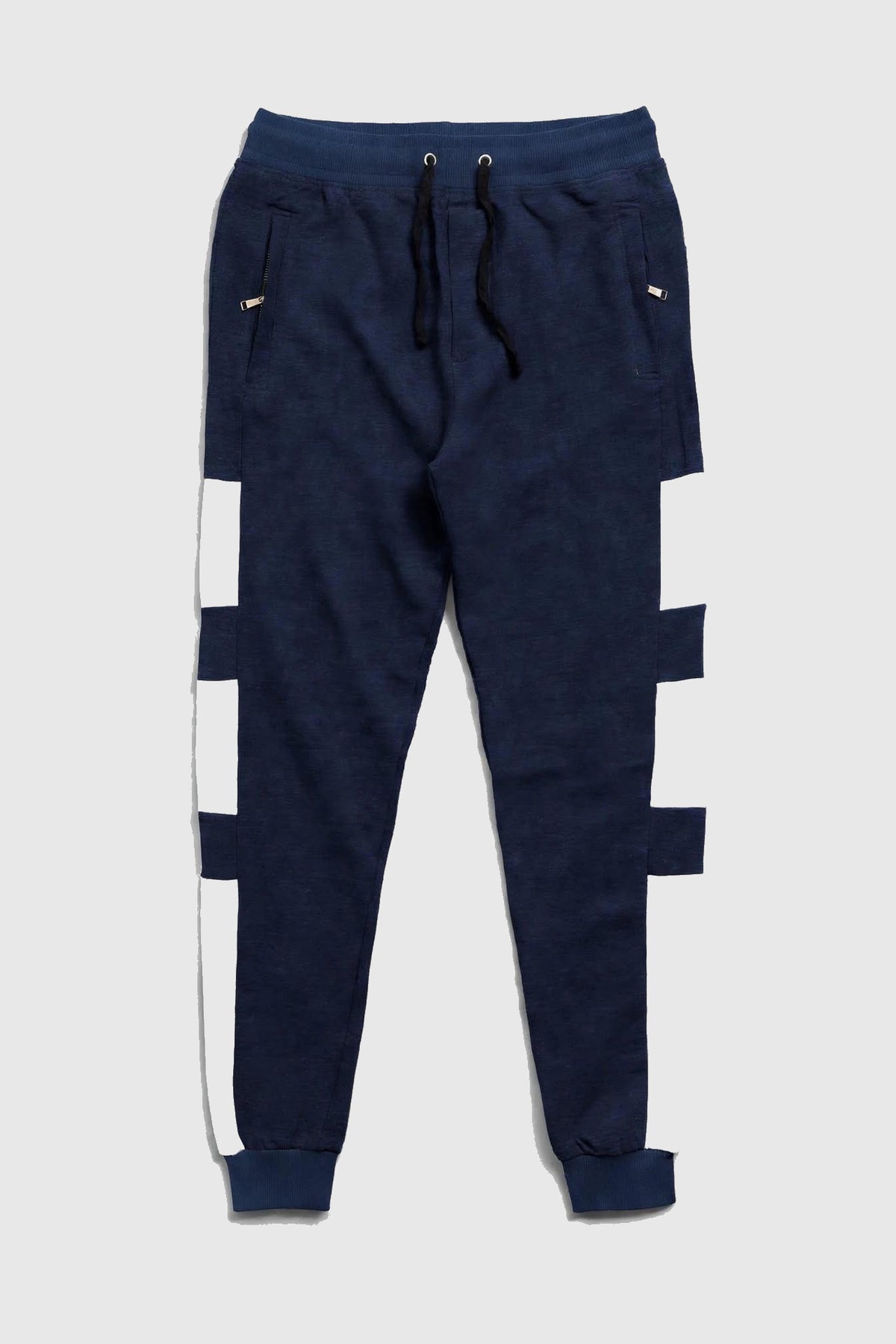 Men’s Grey Trouser with Dark Black Stripe Panels | (Sizes S/30-XXL/38) | MH