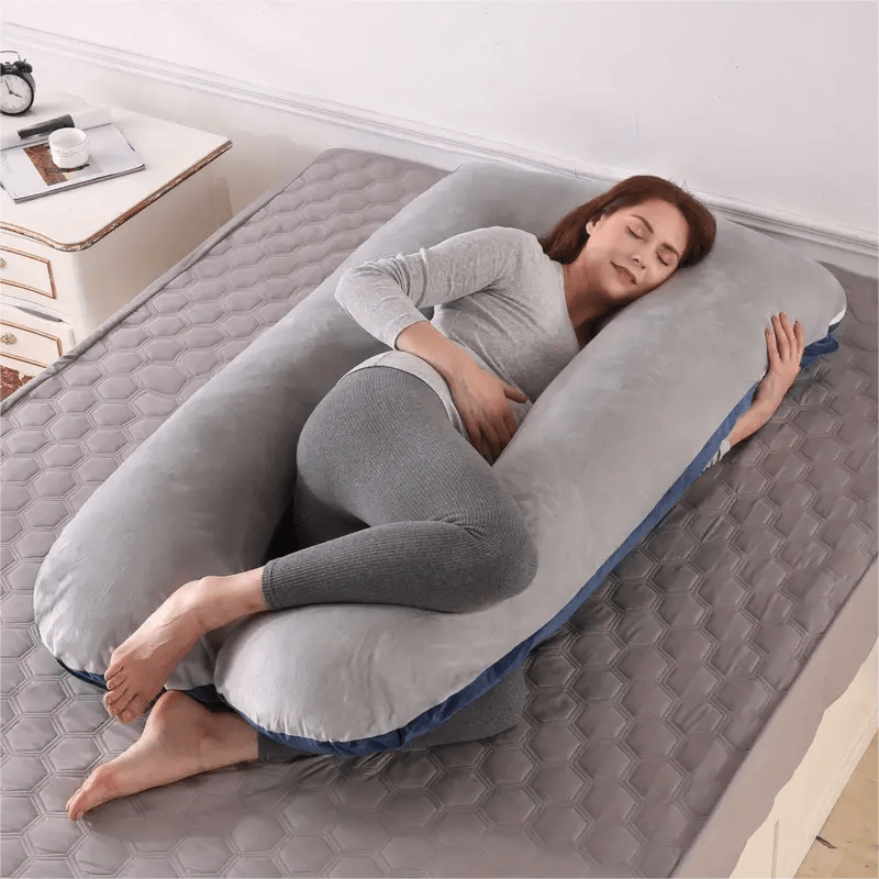 Crystal Velvet U-shaped Maternity Pillow, Comfortably Supports Pregnancy, Providing Perfect Sleep For Mother, Christmas, Halloween, Thanksgiving Gift