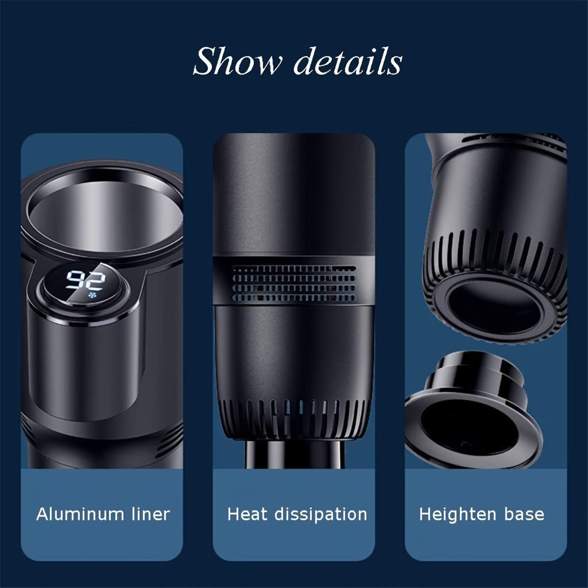 Cooler And Warmer Smart Car Cup With One-Click Temperature Control