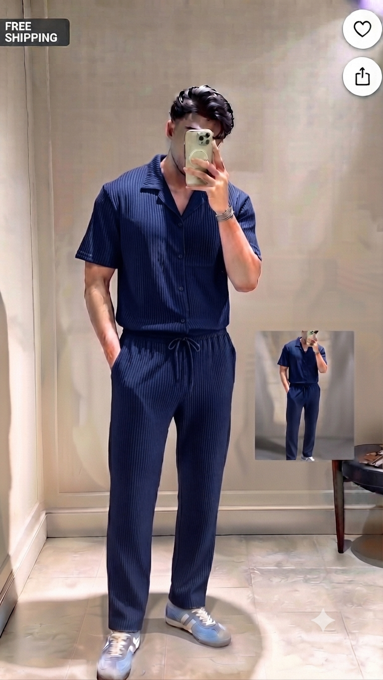 Men's Turkey Co-ord Oversized Polo + Pants Men Short Sleeve Tracksuit | Sizes M-XXL | Stitch by MH