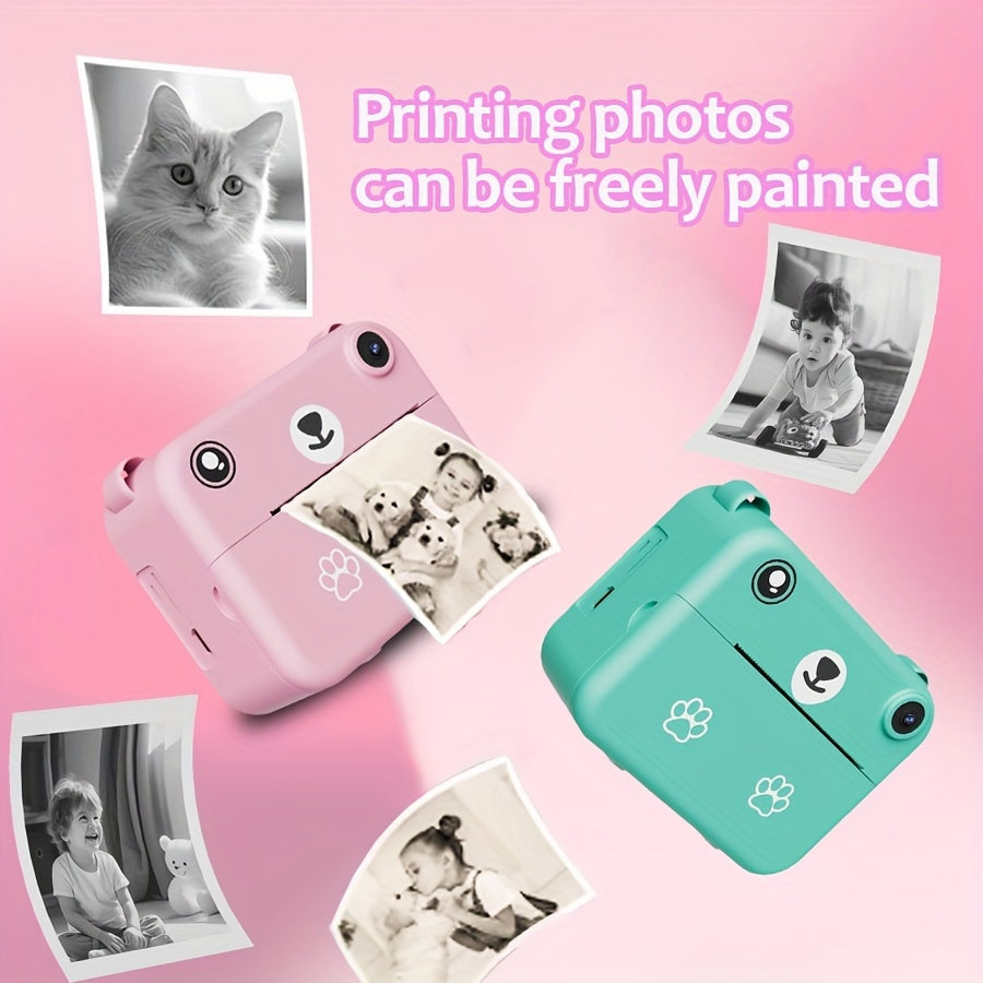 Kids Instant Print Camera with USB Charging, 720p IPS Screen,