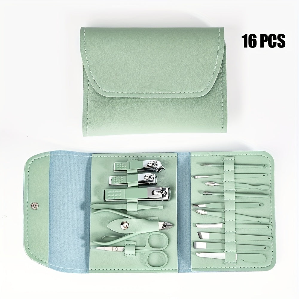 Complete Manicure & Pedicure Kit - Stainless Steel Nail Clippers, Files & Cutters - Odorless Personal Care Set for Men & Women