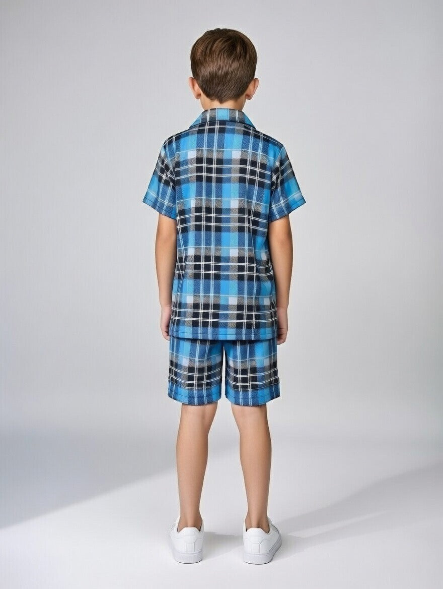 Kids Premium Checkered China Cotton  Set for Boys (2-12 Years) | MH