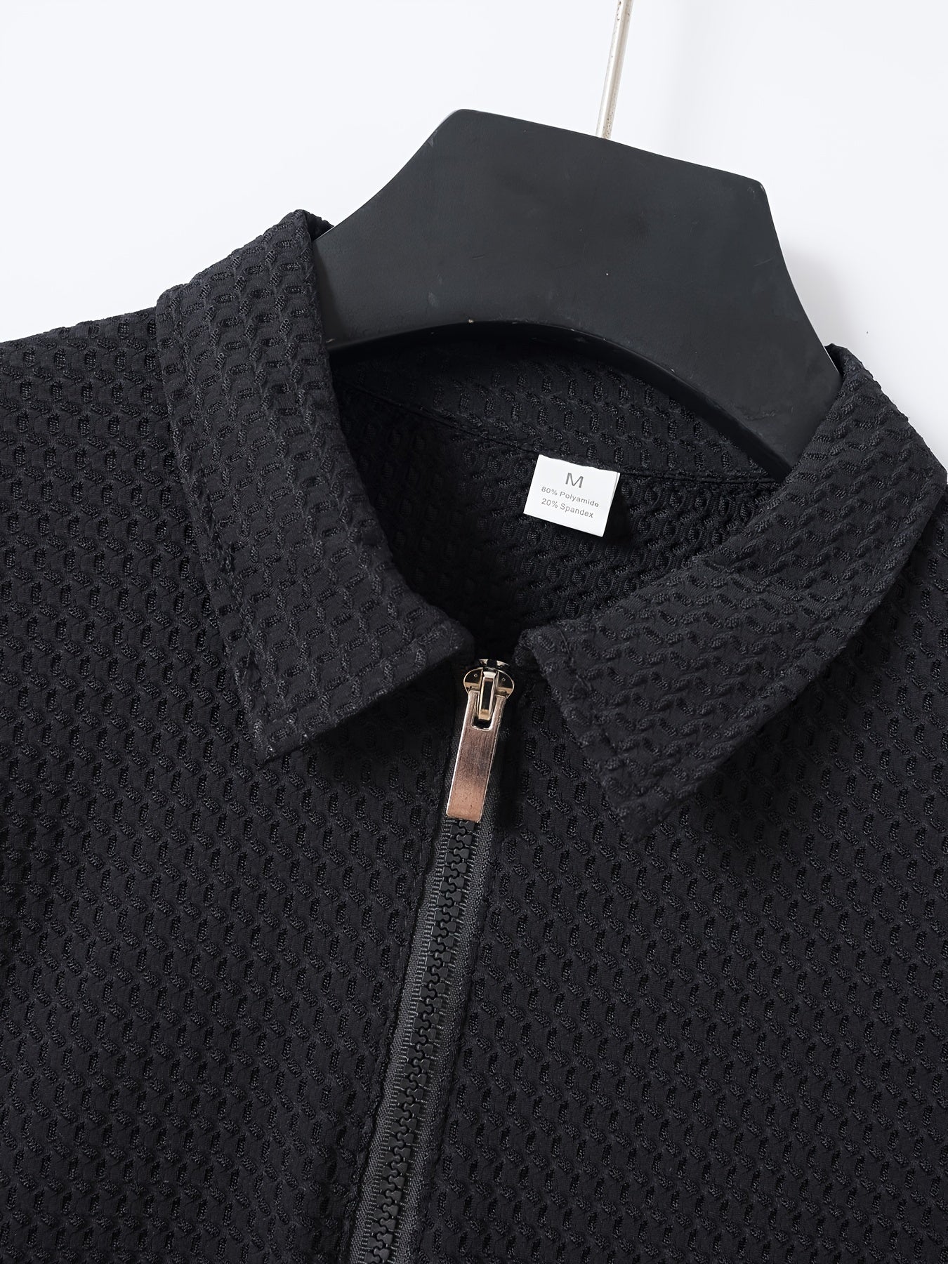 Men's Solid Color Quarter Zip Golf Shirt, Breathable Short Sleeve .