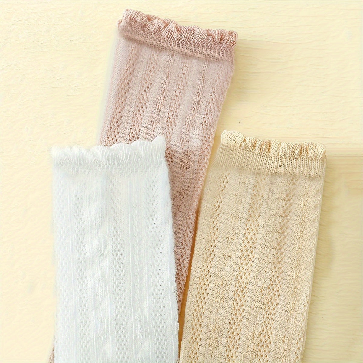 1/3 Pairs Of Girl's Cute Knee-High Socks with A Big Bow,/MH
