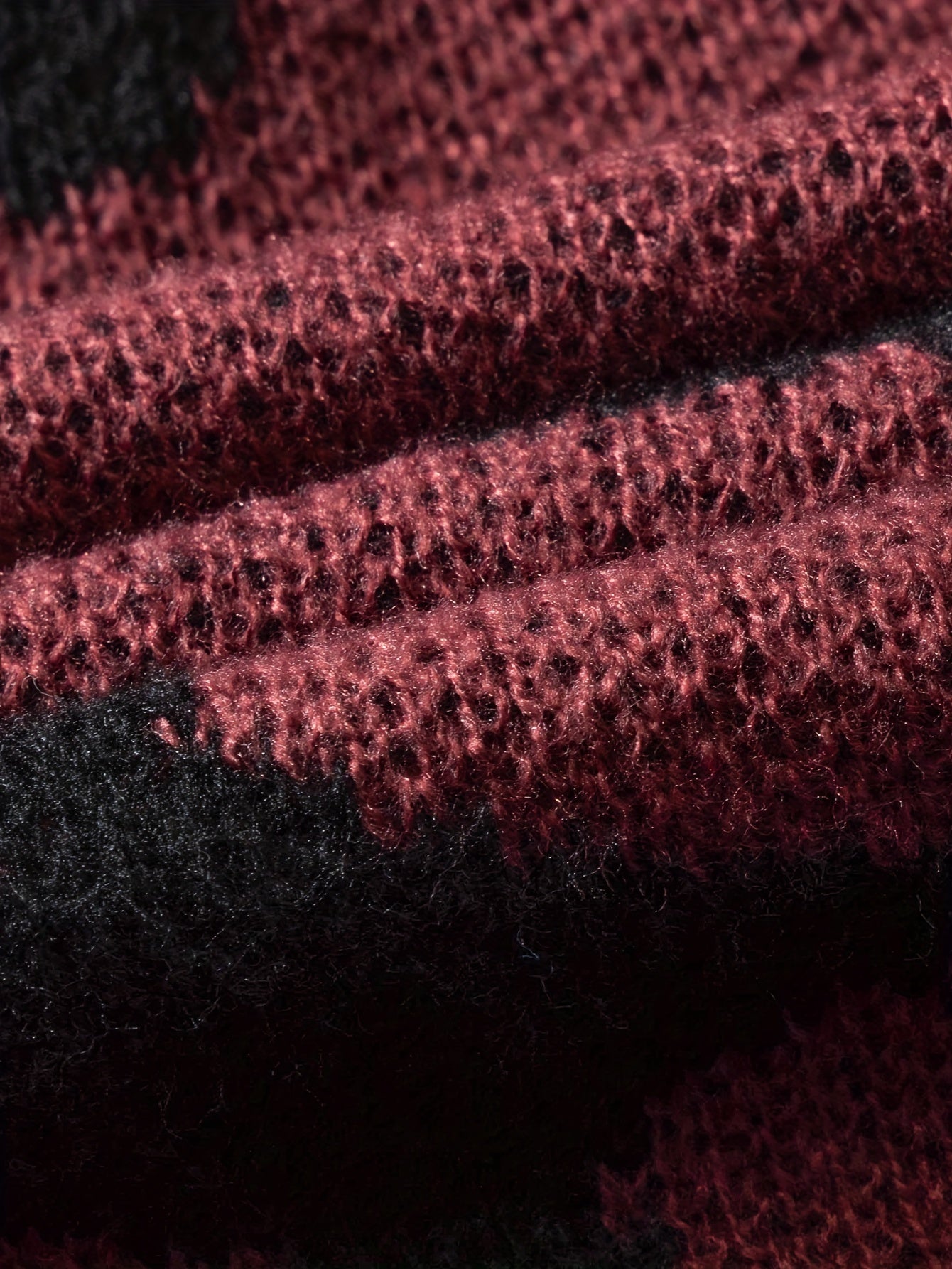 Trendy Pattern Knitted Sweater, Men's Casual Warm Slightly Stretch.