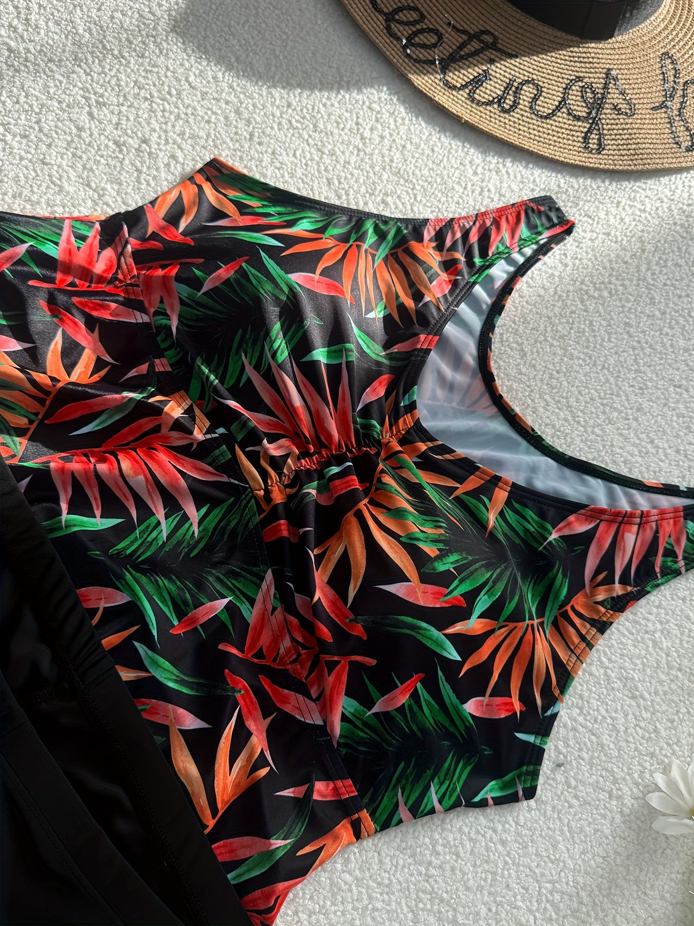 [Printed Tankini Swimsuit] Two-Piece Tankini - /MH