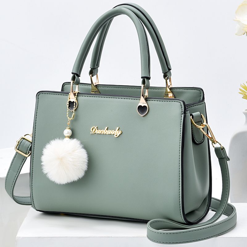 Letter Decor Satchel Bag, Stylish Top Handle Purse,