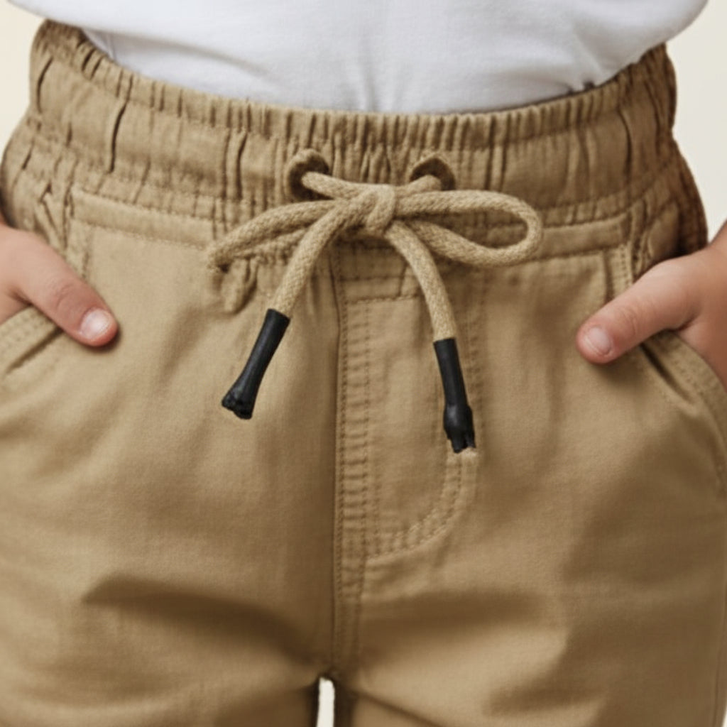 Toddler & Boys Beige Cargo Shorts 1 to 8 Years - Comfortable Casual Shorts with Pockets | MH