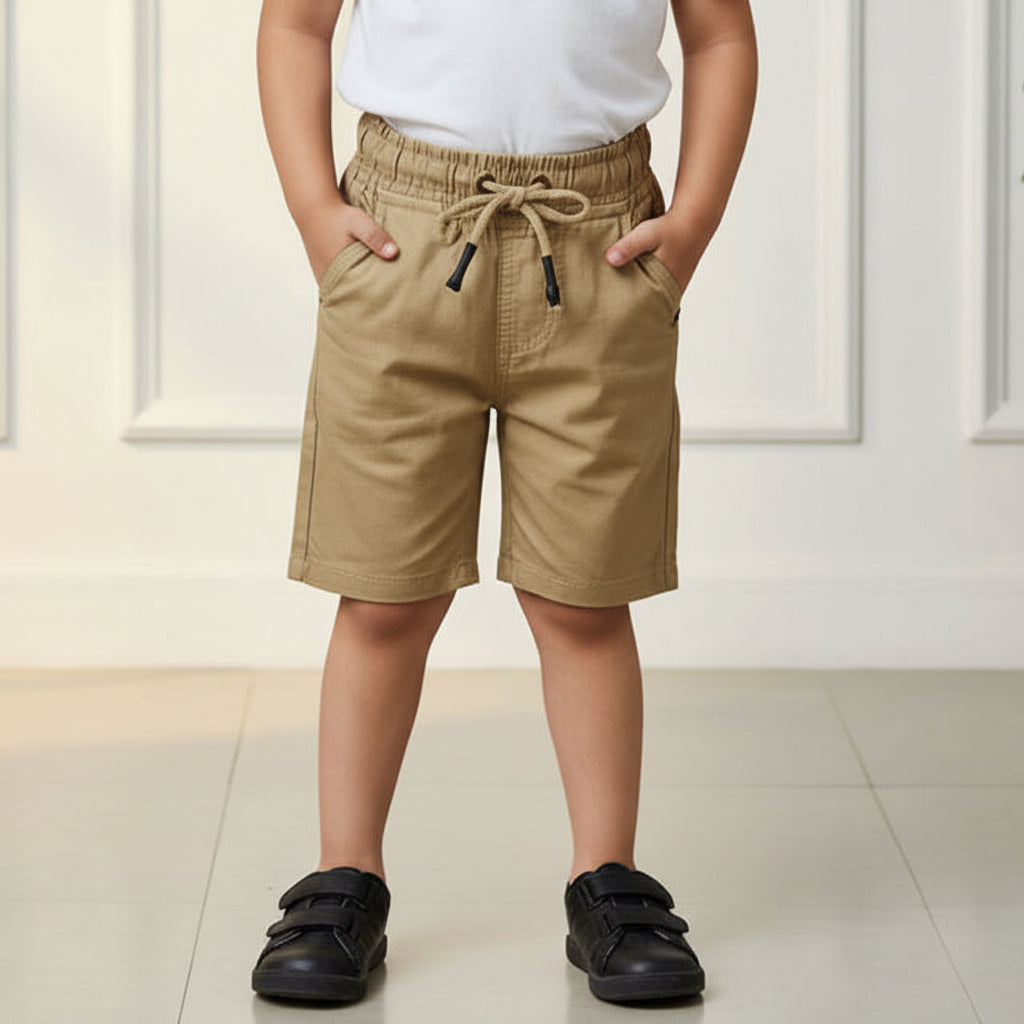 Toddler & Boys Beige Cargo Shorts 1 to 8 Years - Comfortable Casual Shorts with Pockets | MH