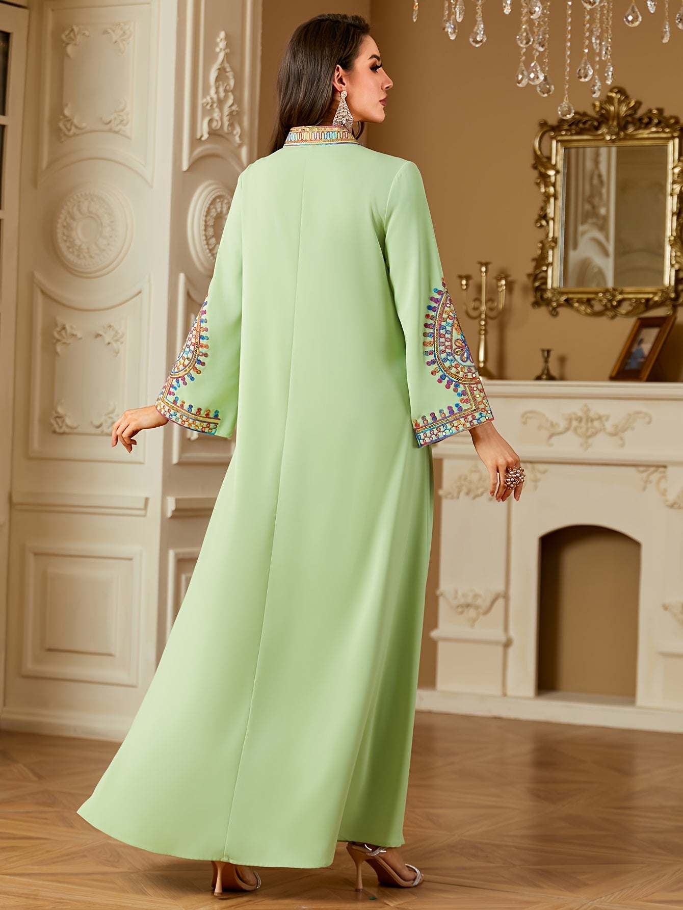 Elegant Long Sleeve Maxi Dress ./MH