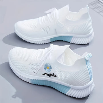 Women's Daisy Pattern Knitted Sneakers,