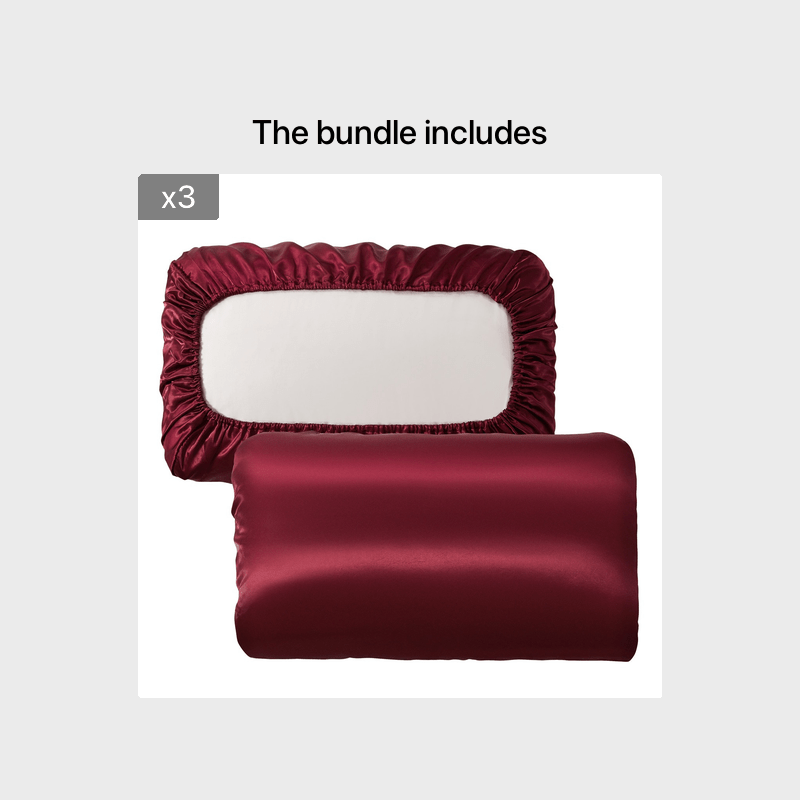 2pcs Soft And Breathable Satin Pillowcase With Elastic Cord .