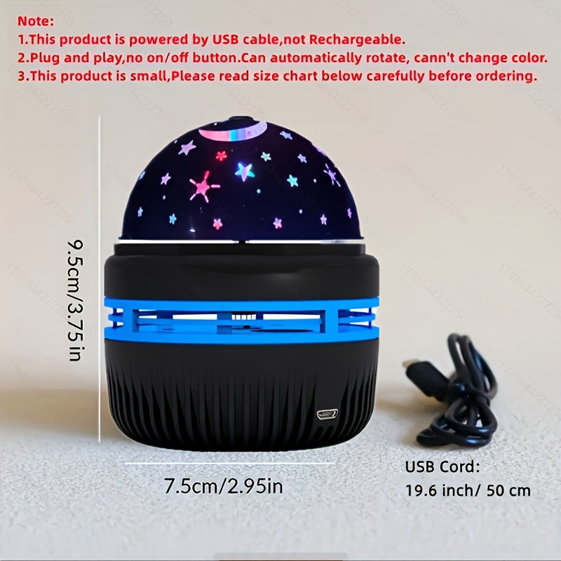 1 Pcs Star Projector, Galaxy Projector Night Light Projector For For Bedroom Gaming Room, Home Theater, Ceiling, Room Decor, Christmas Gift Camping Wedding Decor Halloween Christmas Decor, Rotate Automatically, USB Powered, N