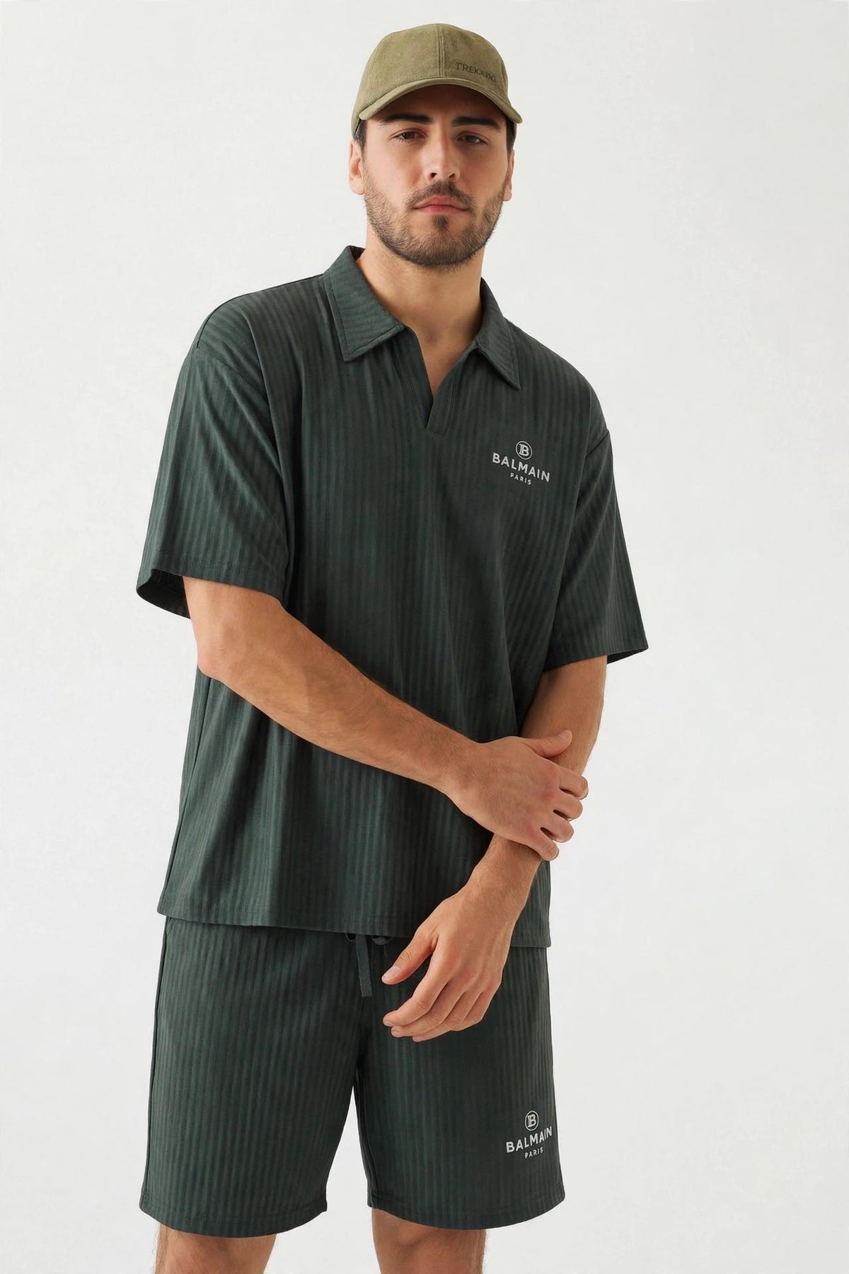 Dobi Cotton Co-Ord Set - Polo & Shorts | MEN