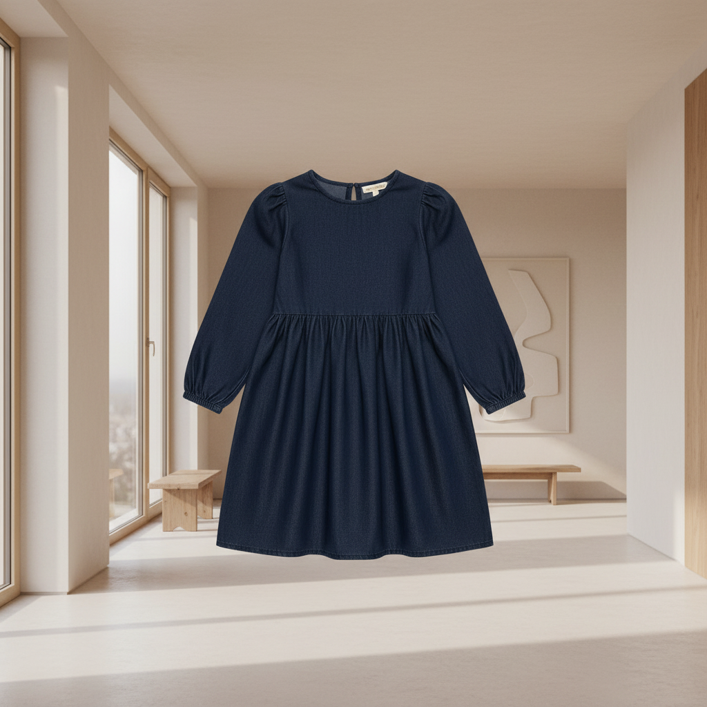 Indigo Charm Girls Denim Fashion Tunic,Sizes(2-12Years) | MH