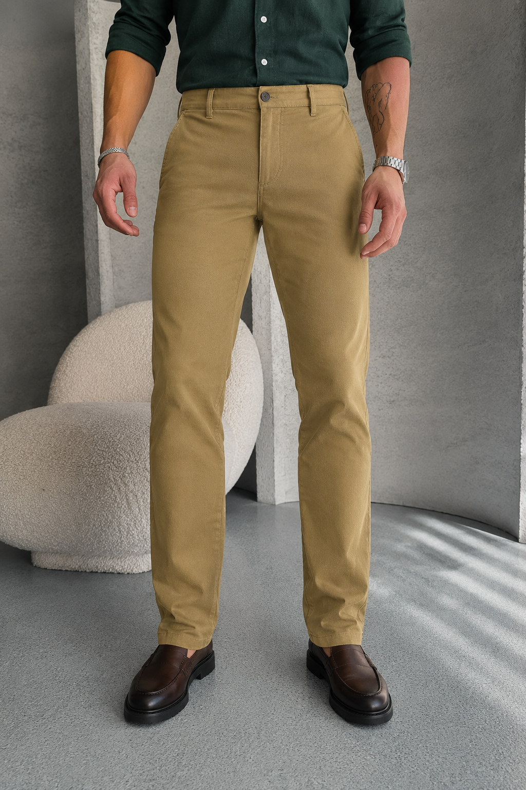 MH Beige Chino - Front View