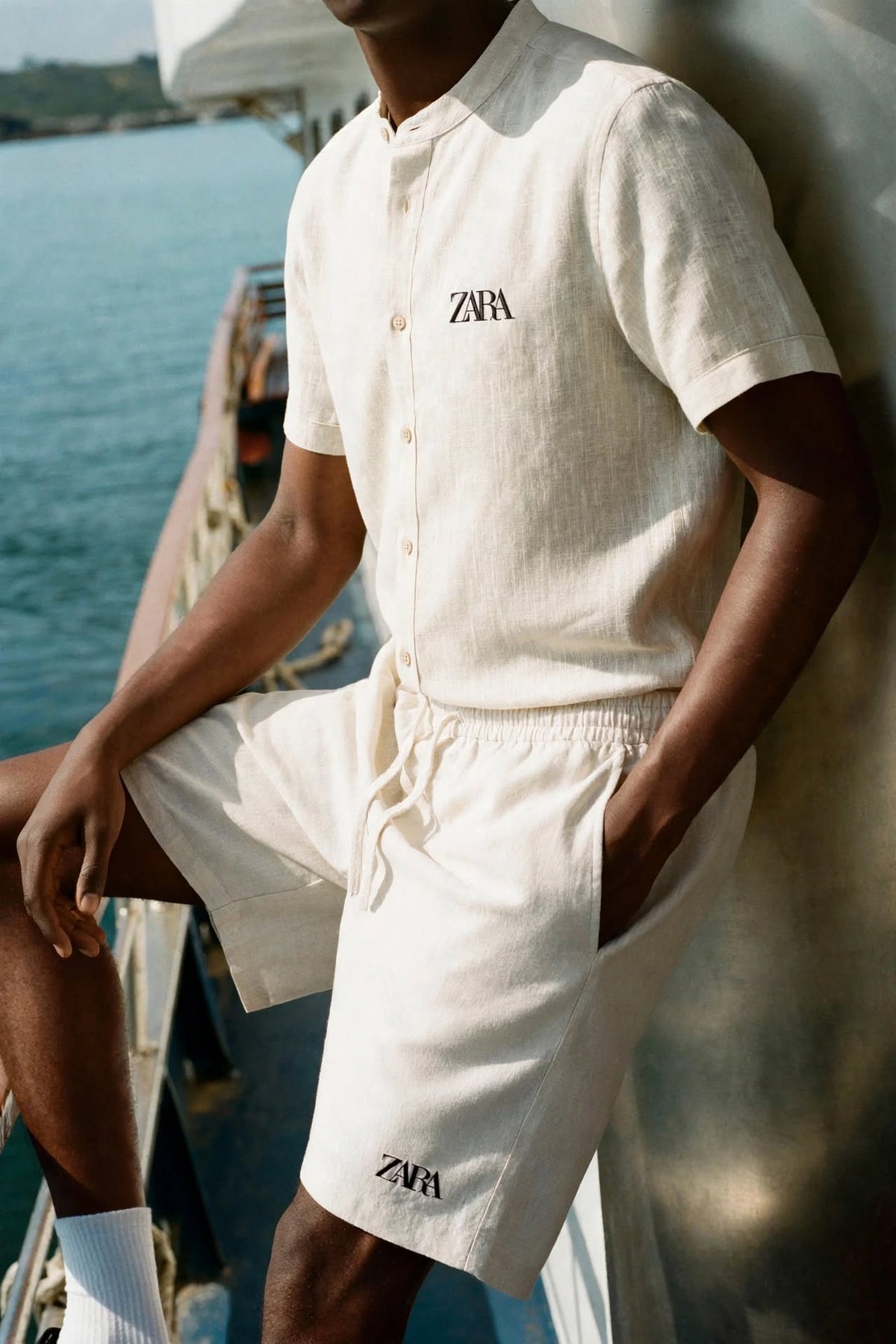 Men’s Premium Textured Band Collar Shirt & Shorts Co-ord Set | Half Sleeve Summer Set | M–XXL
