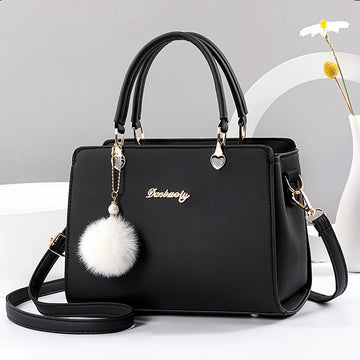 Letter Decor Satchel Bag, Stylish Top Handle Purse,