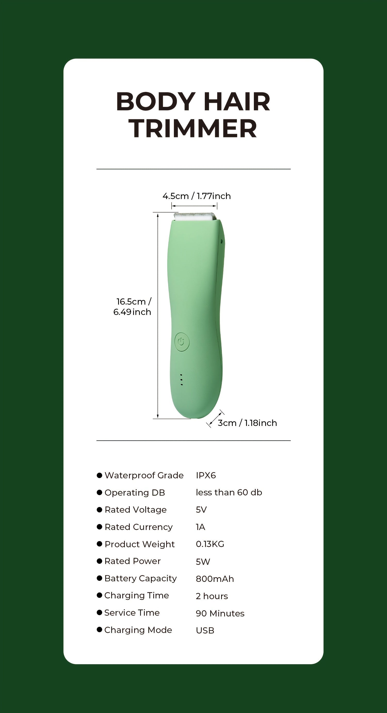 Professional Body Hair Trimmer, Groin&Body Manscape Trimmer For Men, Electric Ball Shaver Groomer, Pubic Grooming Clipper Male Razor Bikini Trimmer For Women, Holiday Gift