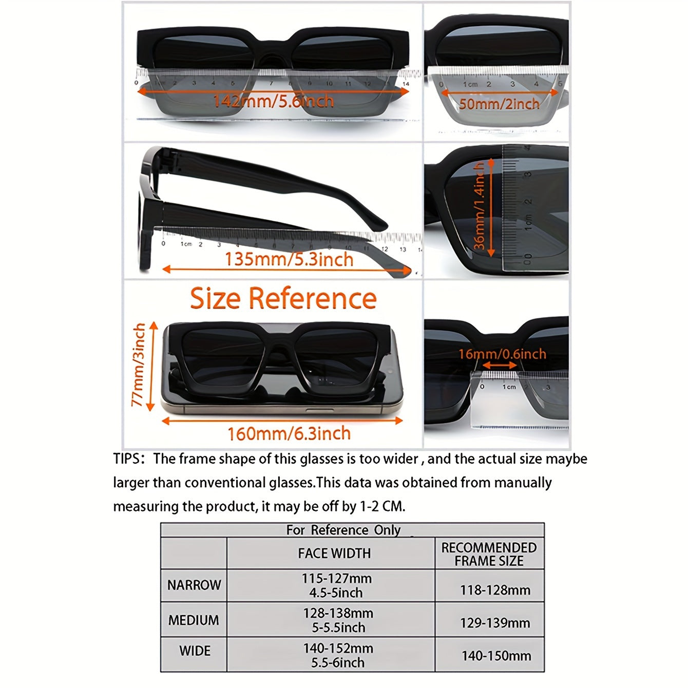 Versatile Y2K Thick Square Frame Fashion Glasses, For Men Women