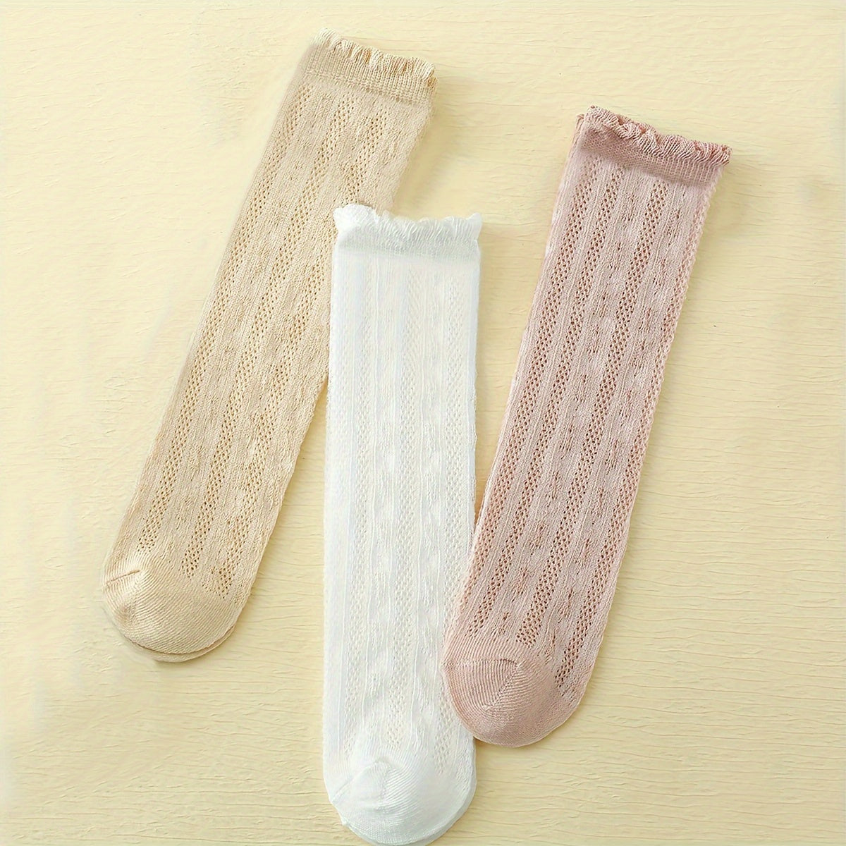 1/3 Pairs Of Girl's Cute Knee-High Socks with A Big Bow,/MH
