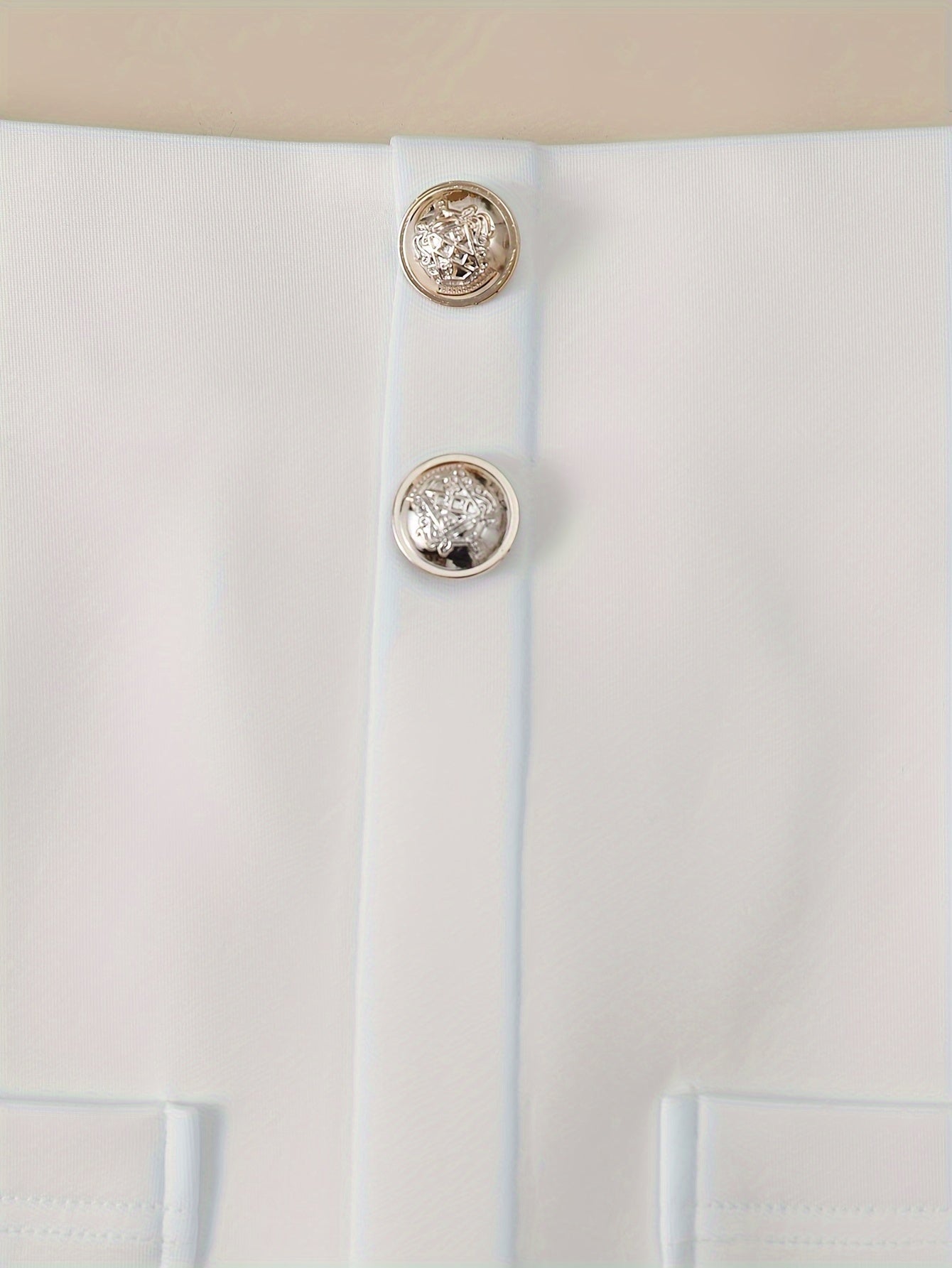 Two-Piece Floral Print Suit Set - Elegant Double Breasted Blazer.