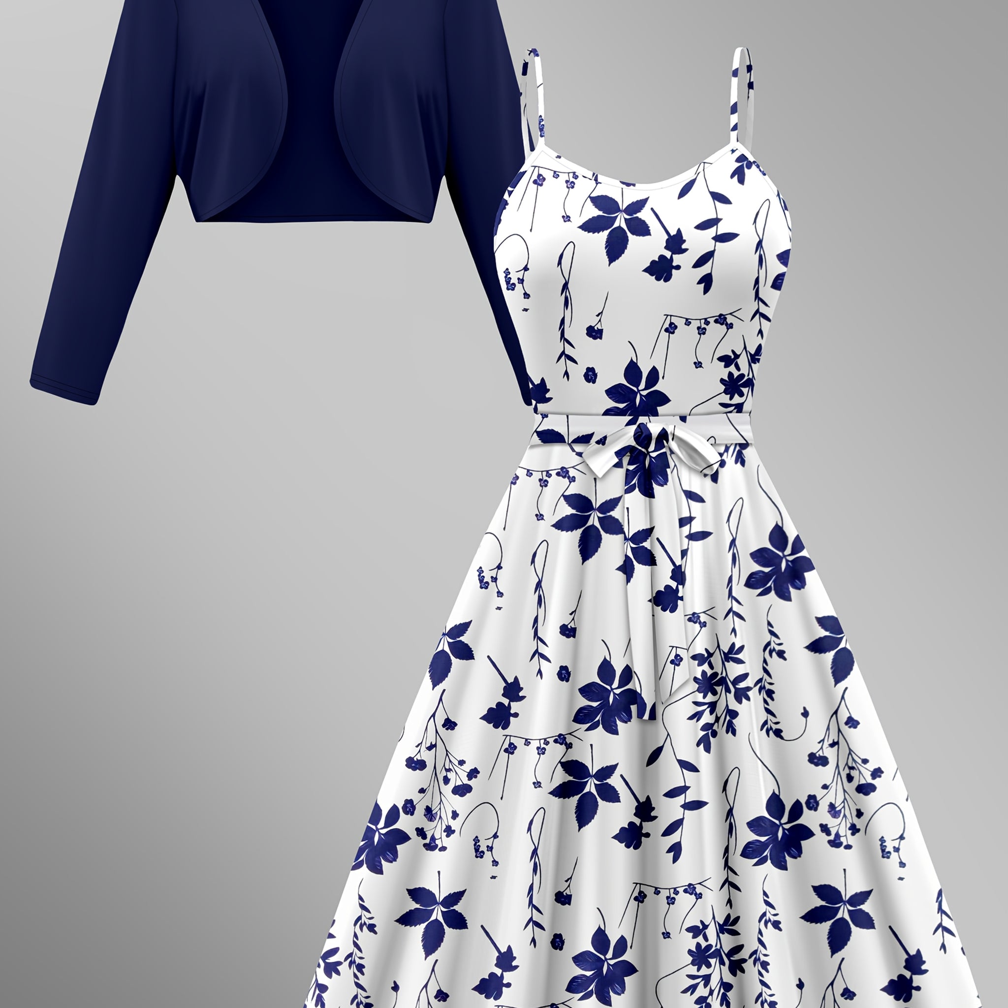 Women's elegant skirt suit, solid color long- dress 2pc set./MH