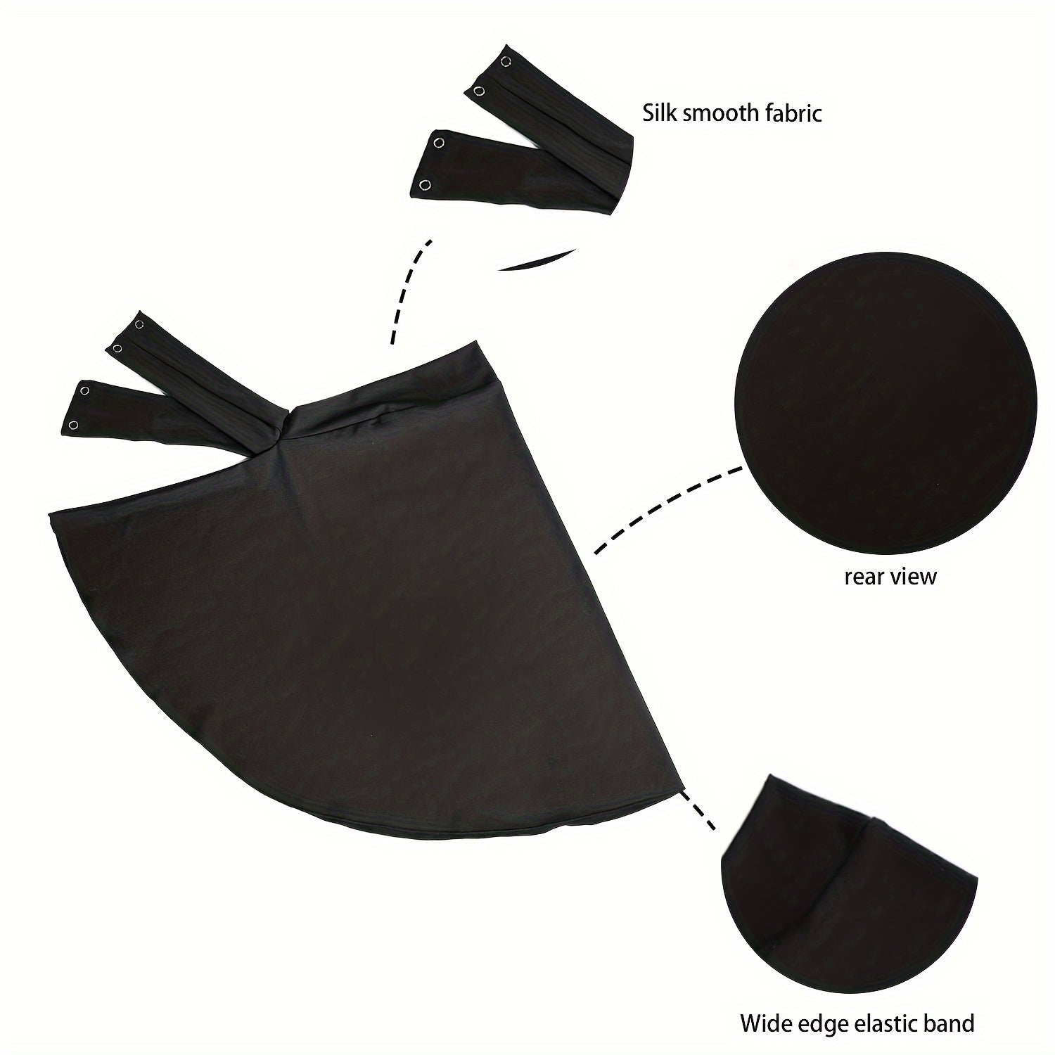 Solid Color Hijab Snap Button Adjustable Headscarf Casual Elastic '/MH